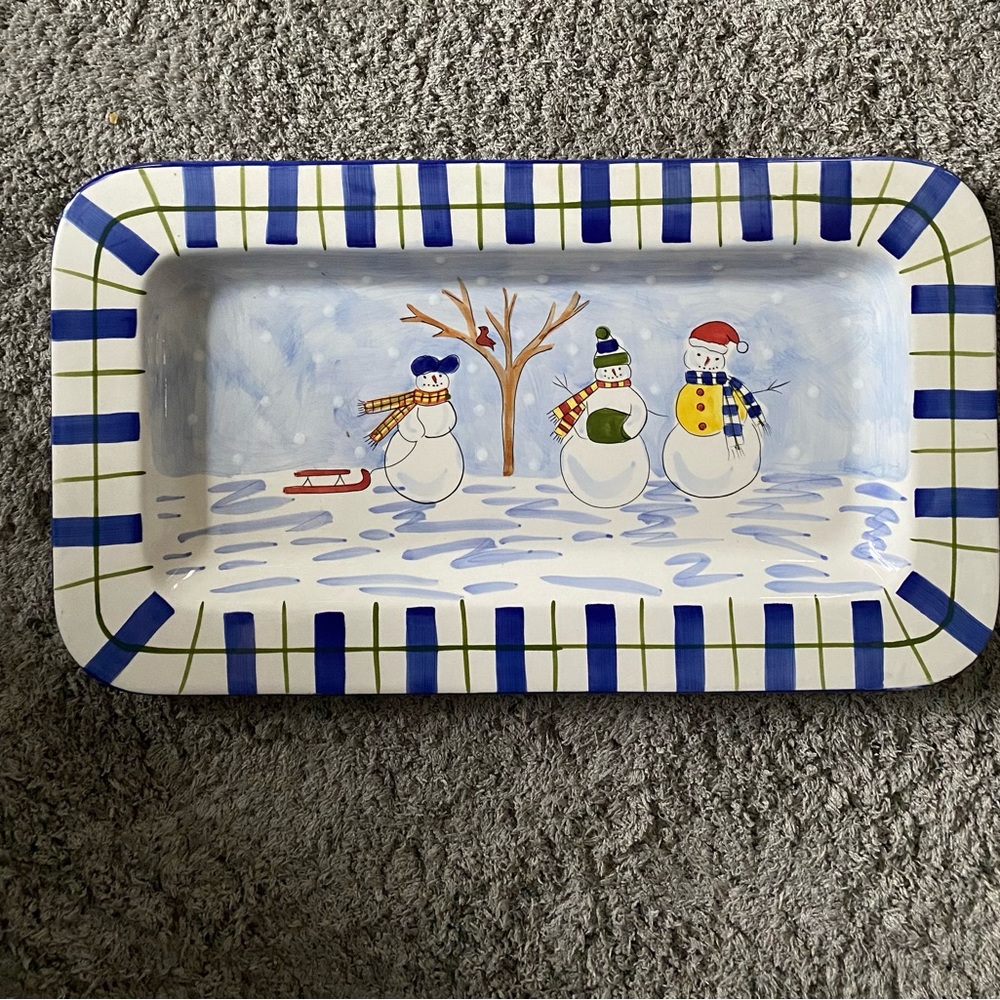 Mesa International serving platter. Snow family. Vintage. Substantial platter.